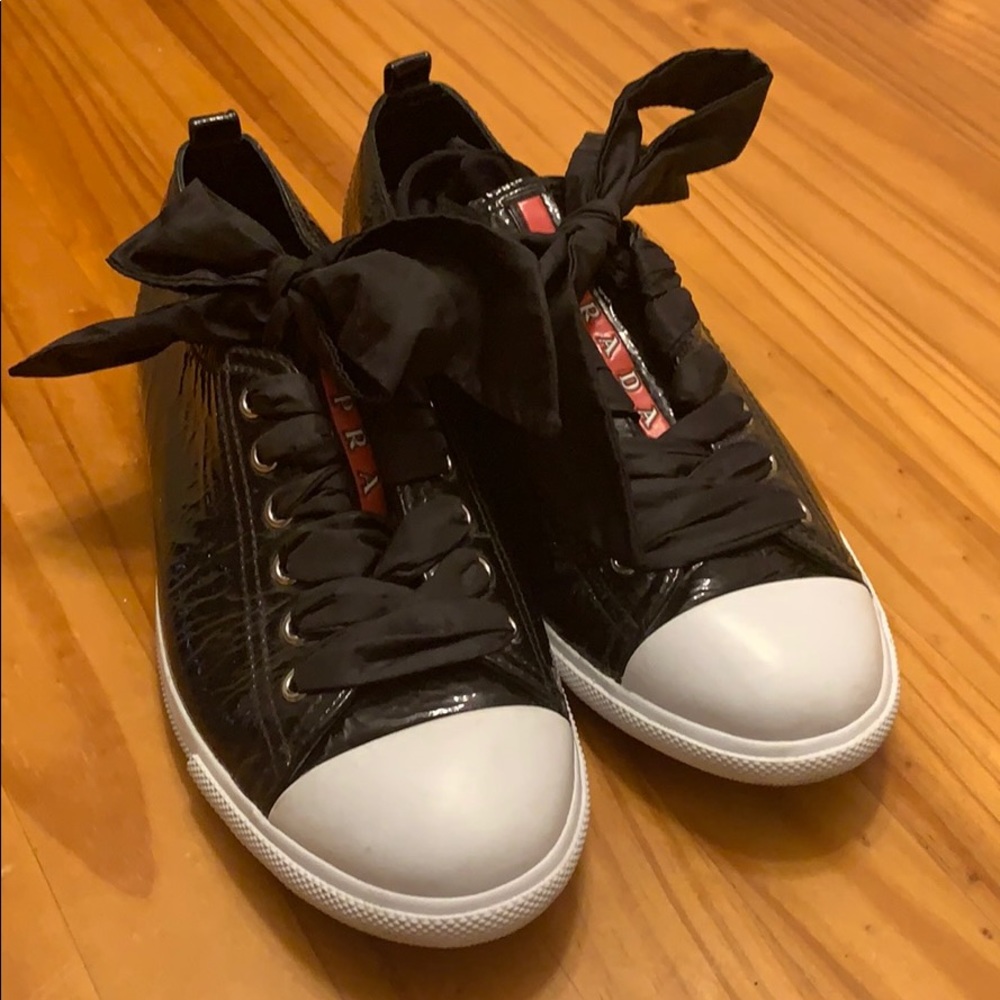 Prada Patent Leather Sneakers!!